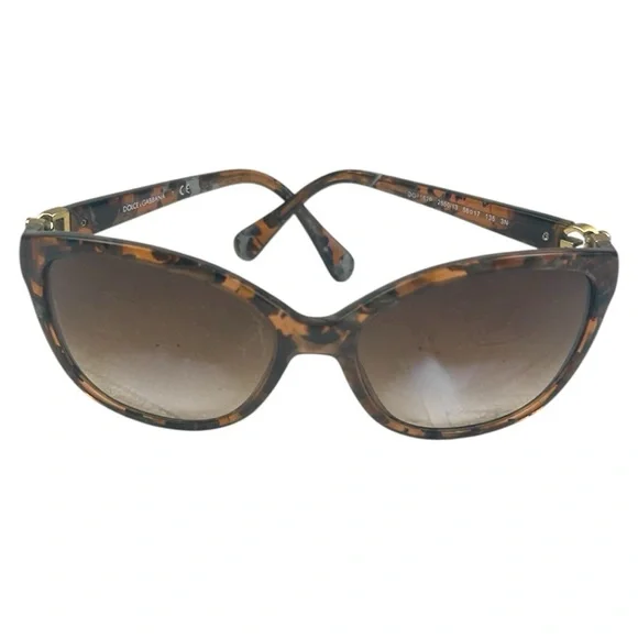 Dolce & Gabbana Women’s Sunglasses Tortoise Shell Frame Brown Gradient Lenses - Picture 1 of 10